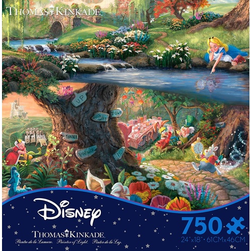 Thomas Kinkade Disney 750pc Puzzle - Alice in Wonderland