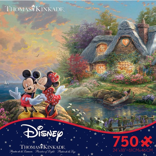 Thomas Kinkade Disney 750pc Puzzle - Mickey & Minnie