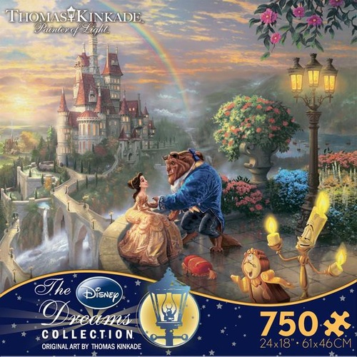 Thomas Kinkade Disney 750pc Puzzle - Beauty & The Beast Falling in Love