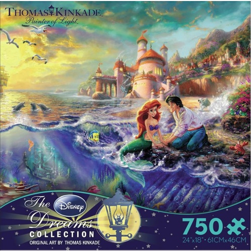Thomas Kinkade Disney 750pc Puzzle - The Little Mermaid