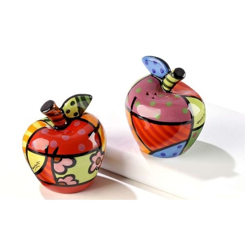 Romero Britto Salt & Pepper Shakers - Apples