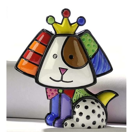 Romero Britto Figurine - Mini Dog - Royalty