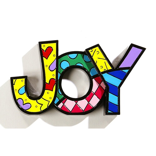 Romero Britto Large Decor Words - Joy