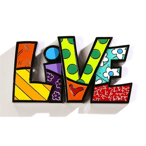 Romero Britto Large Decor Words - Live