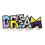 Romero Britto Large Decor Words - Dream