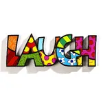 Romero Britto Large Decor Words - Laugh