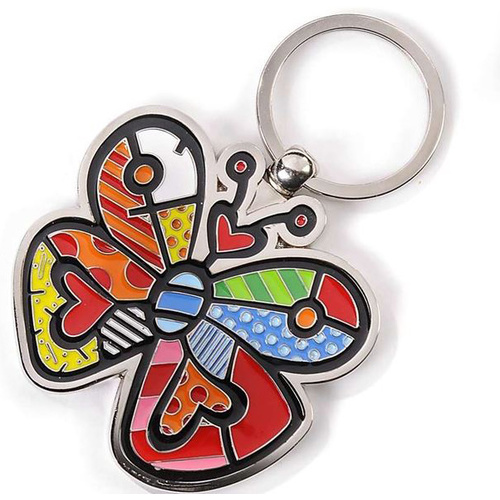 Romero Britto Key Chain Butterfly