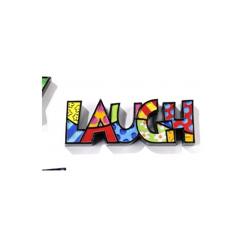 Romero Britto Mini Decor Words - Laugh
