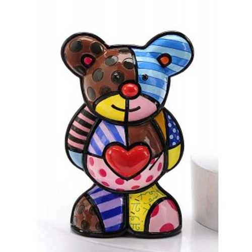 Romero Britto - Alegria Bear Brown Dots Figurine