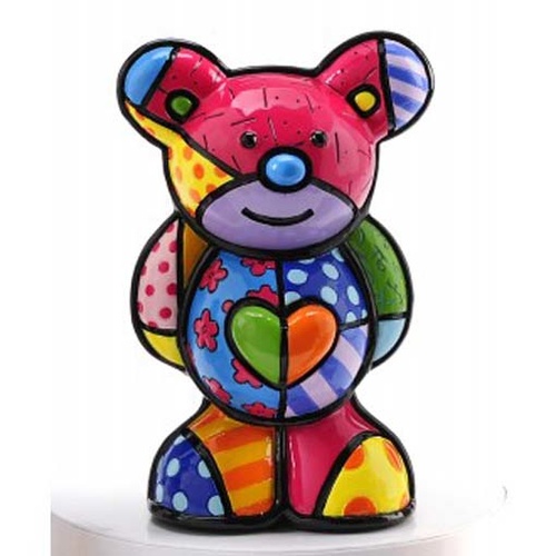 Romero Britto - Feliz Bear Pink Figurine