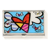 Romero Britto Business Card Holder - Flying Hearts
