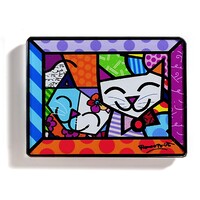Romero Britto Glass Magnet - Cat
