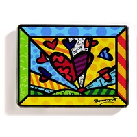 Romero Britto Glass Magnet - Hearts