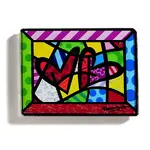 Romero Britto Glass Magnet - Double Hearts