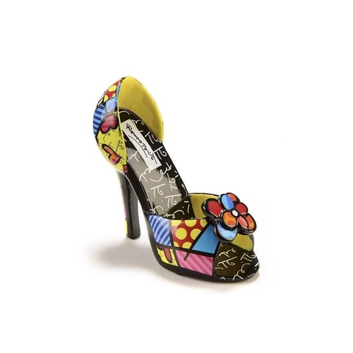 Romero Britto Miniature Shoe Figurine - Stiletto