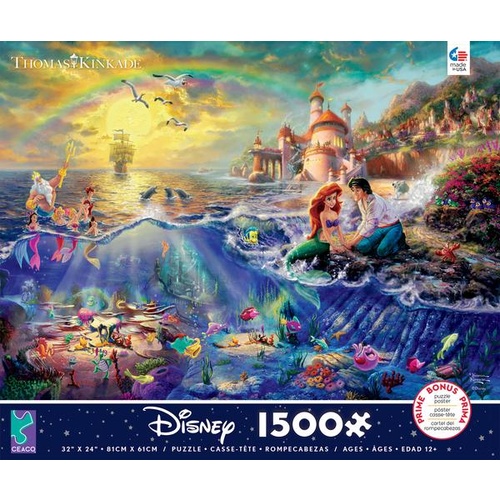 Thomas Kinkade Disney 1500pc - The Little Mermaid