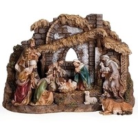 Roman Inc - Nativity With Stable 10pc