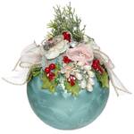 Mark Roberts Floral Jeweled Ball Hanging Ornament - Frosted Blue