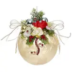 Mark Roberts Floral Jeweled Ball Hanging Ornament - Frosted Gold