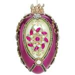 Mark Roberts Faberge Jewel Egg Hanging Ornament - Green & Purple
