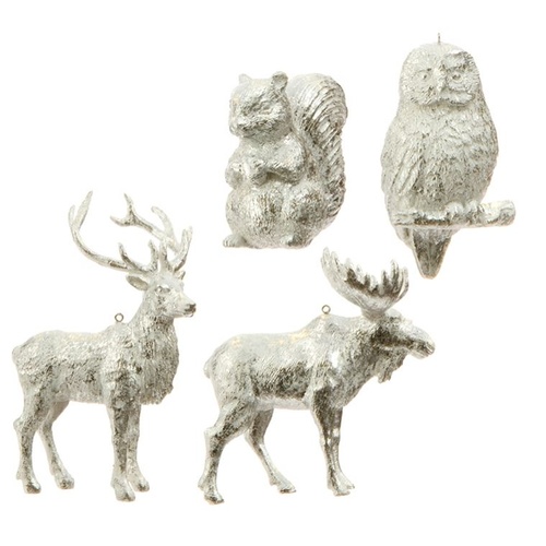 Raz Hanging Ornaments - Set Of 4 Animal Ornaments
