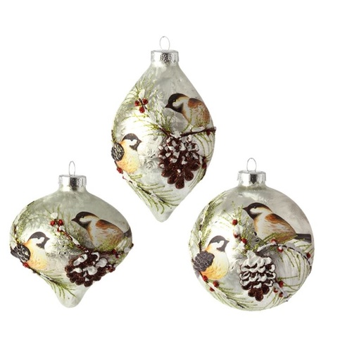 Raz Hanging Ornaments - Set Of 3 Bird Ornaments