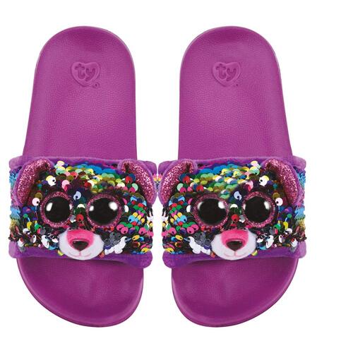 Beanie Boos Sequin Slides - Dotty the Multicoloured Leopard