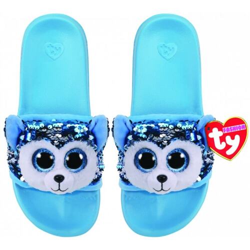 Beanie Boos Sequin Slides - Slush the Blue Dog