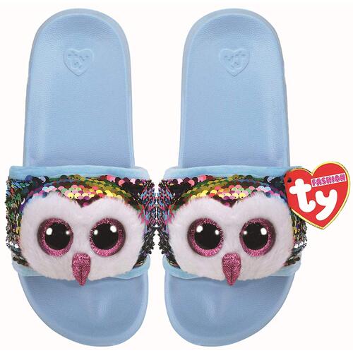 Beanie Boos Sequin Slides - Owen the Multicolour Owl
