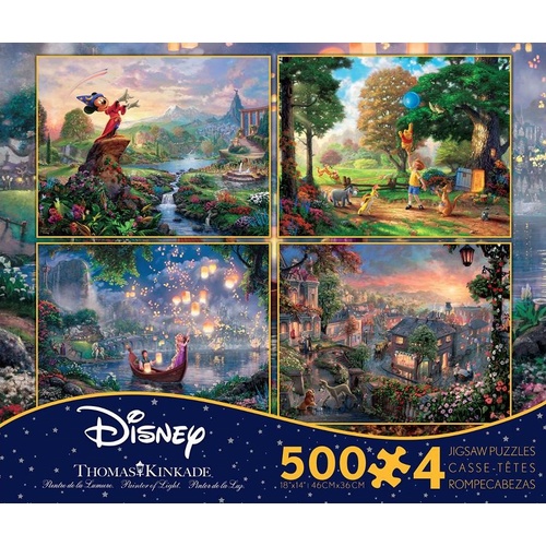 Thomas Kinkade Disney 4 x 500pc - V3