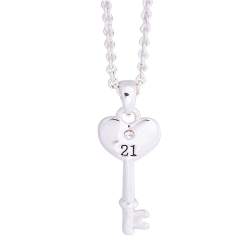 Equilibrium 21st Heart Key Necklace