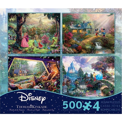 Thomas Kinkade Disney 4 x 500pc - V5