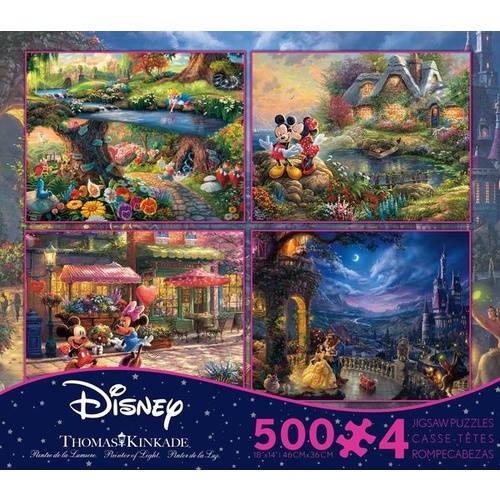 Thomas Kinkade Disney 4 x 500pc - V1