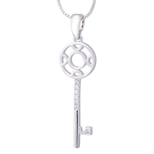 Equilibrium Diamond Key Necklace - Circle