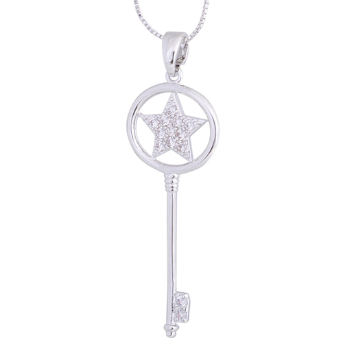 Equilibrium Diamond Key Necklace - Star