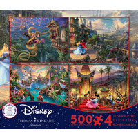 Thomas Kinkade Disney 4 x 500pc - V7