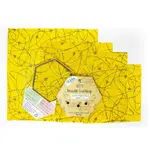Buzzee Organic Beeswax Reusable Food Wraps - Busy Bees (4 Pack)