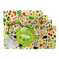 Buzzee Organic Beeswax Reusable Food Wraps - Harvest (4 Pack)