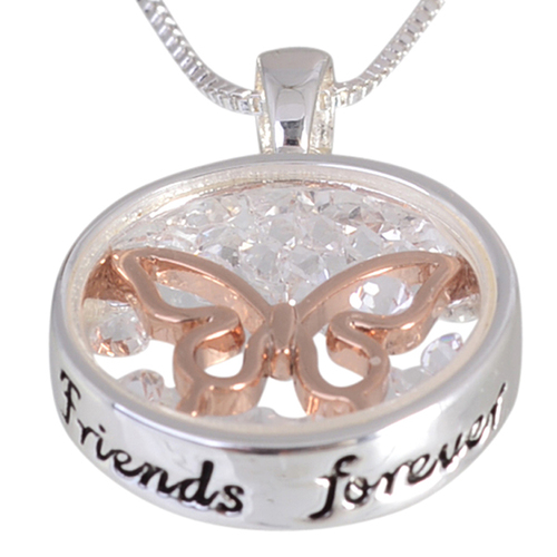 Equilibrium Crystal Sentiment Necklace - Friends Forever