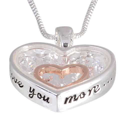 Equilibrium Crystal Sentiment Necklace - Love You More