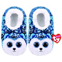 Beanie Boos Sequin Slipper Socks - Slush the Blue Dog