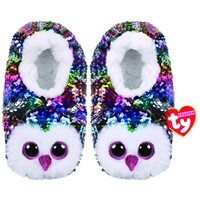 Beanie Boos Sequin Slipper Socks - Owen the Multicolour Owl