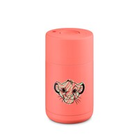 Disney x Frank Green Reusable Cup - Ceramic 295ml Limited Edition Disney Living Coral Graphic Simba Push Button Lid