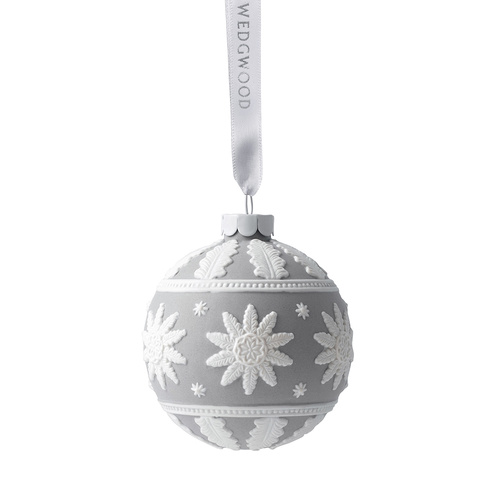 Wedgwood Christmas Neoclassical Ornament - Grey