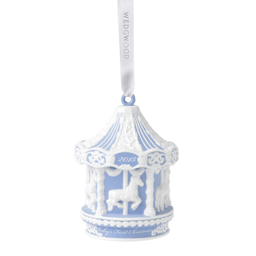Wedgwood Christmas 2015 Baby's First Christmas Ornament - Blue