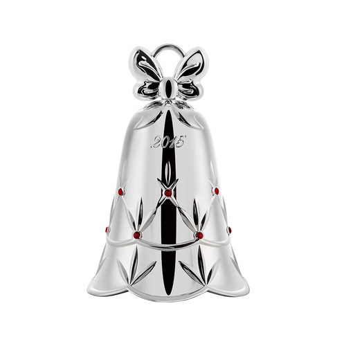 Waterford Crystal Silver 2015 Lismore Bell Ornament