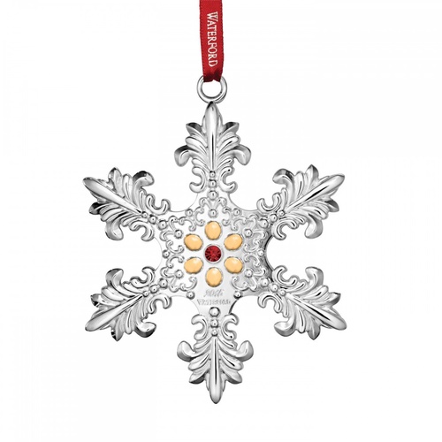 Waterford Crystal Silver 2015 Annual Snowflake Ornament
