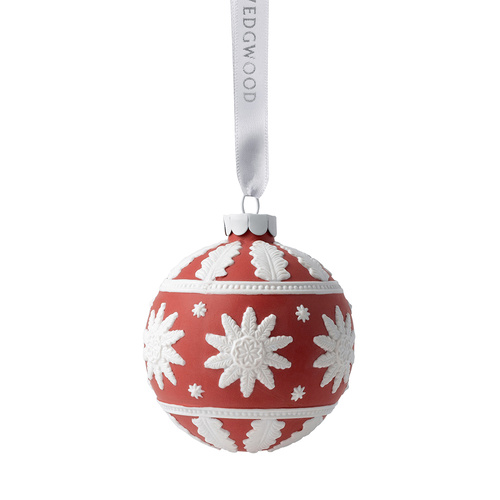 Wedgwood Christmas Neoclassical Ornament - Red