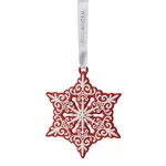 Wedgwood Christmas Pierced Snowflake Ornament - Red