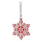 Wedgwood Christmas Neoclassical Snowflake Ornament - Red